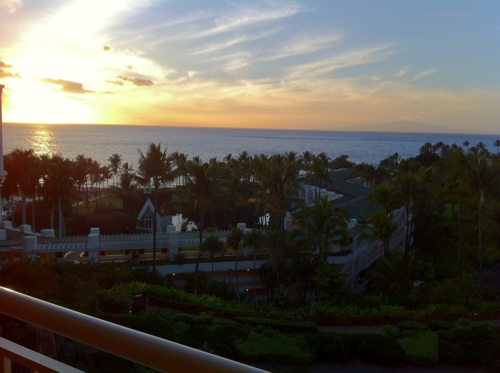 sunset at the Grand Wailea